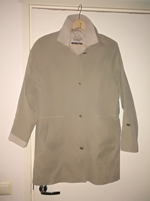 Impuls classic popliinitakki beige ohut takki 36 (S)