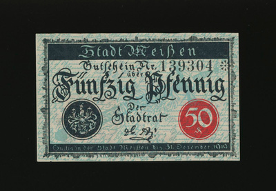 Saksa Notgeld 50 Pfennig, Meissen