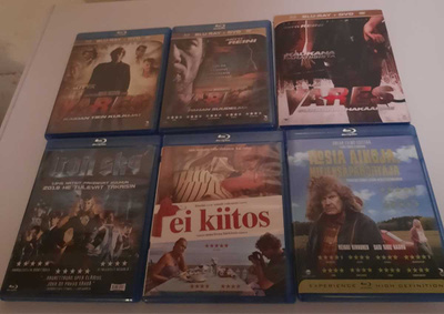 kotimaisia blu-ray levyjä 3e / kpl