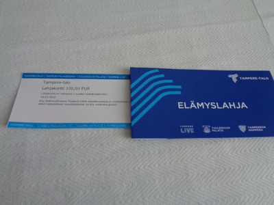 Tampere-talo elämyslahja / lahjakortti