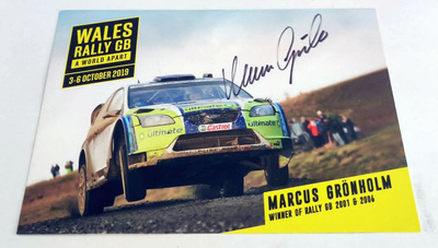 Marcus Grönholm - Harvinainen Wales Rally kortti nimmarilla