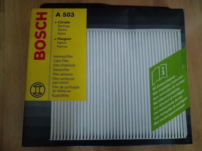Citroen, Peugeot Raitisilmasuodatin Bosch A503