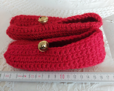 Alina´s Handmade käsityö punaiset tossut + kulkunen