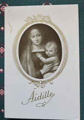 Madonna, taittokortti, kulkenut