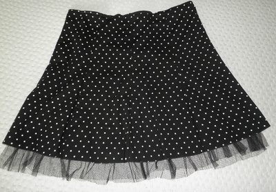 UPEA MUSTA-VALKOINEN POLKADOT HAME TYLLILLÄ KOKO: 42/44
