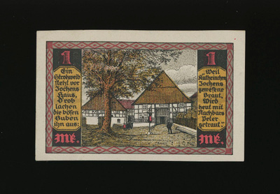 Saksa Notgeld 1 Mark, Drenke 5.11.1921