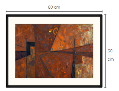 Uusi uniikki Ruoste art print taulu 60 cm x 80 cm