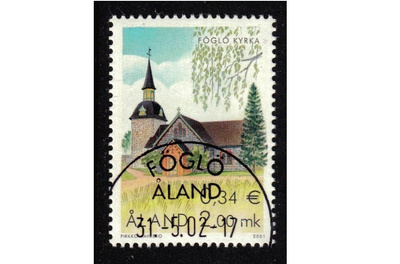 Ahvenanmaa Föglö kirkko ja leima o