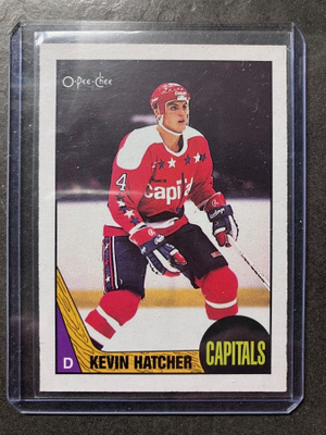 1987-88 O-Pee-Chee Kevin Hatcher Rookie Washington Capitals