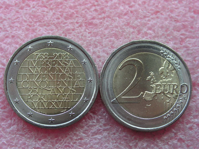 Portugali 2018 2 € INCM 250 vuotta UNC