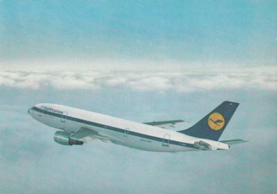 LENTOKONEKORTTI - AIRBUS A300 LUFTHANSA