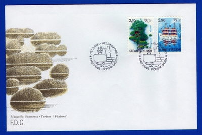 FDC – Pohjola - Turismi  4.6.1991, (Sarja)  Lape no 1138-9