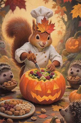 Halloween orava kokkina
