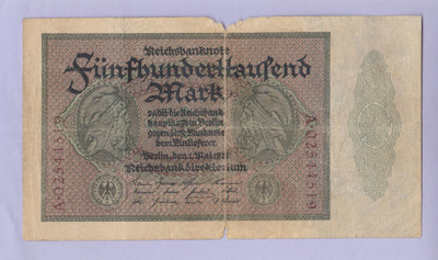 Saksa 500000 Mark v.1923 P-88a