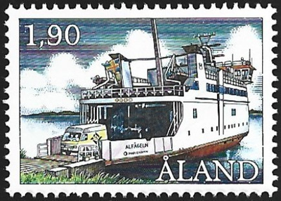 Åland 1993 ÅBL 2 Posti Saaristolaiva 1,90 mk ** LaPe 068