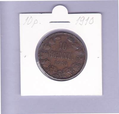 10 penniä v.1910 KM#14