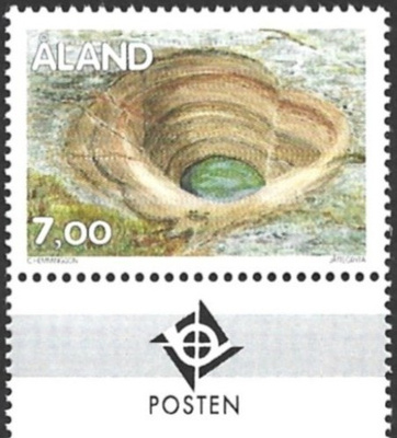 Åland 1995 Yleismerkit 7,00 mk välilöpari logo ** LaPe 094