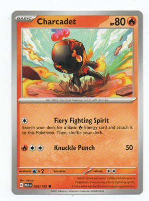 Pokemon Charcadet HP 80. Kunckle Punch  50
