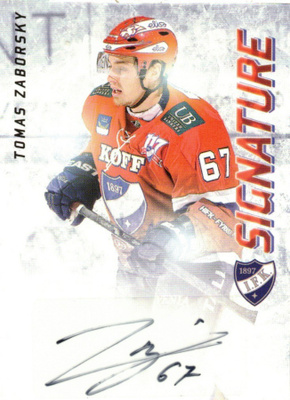 2015-16 Cardset TOMAS ZABORSKY HIFK Ässät Signature nimmari