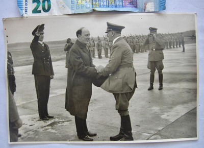VANHA Alkuperäinen TK-Valokuva Hitler + Ryti 1942