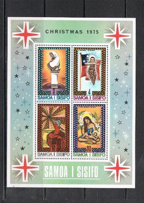 Samoa 1975 - Joulu Christmas ++ blokki