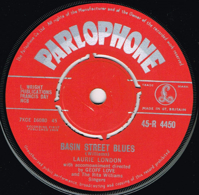 7” SINGLE Laurie London - Basin St Blues / Joshua