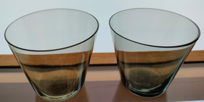 Nuutajärvi 2744 Kartio lasi 10 cl, harmaa 2 kpl