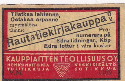 Rautatiekirjakauppa Oy, Kauppiaitten Teollisuus Oy   s34