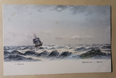 O. Kleineh: Merikuva - laiva merellä, p. 1906 + rivil.