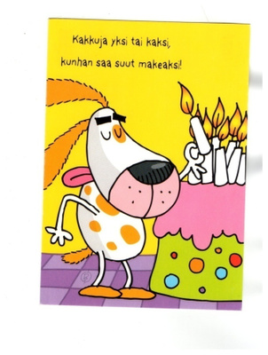 °"KAKKUJA YKSI TAI KAKSI, KUNHAN..."°  -KORTTI / (PAPRON)