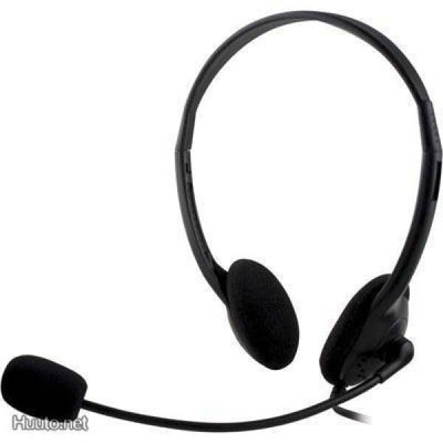 Deltaco HL-2 Headset, 2x3.5mm, musta tai valkoinen *UUSI*