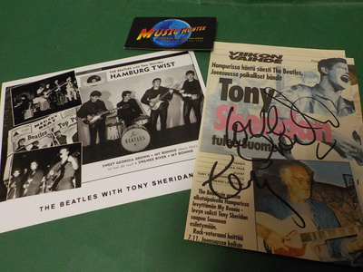 TONY SHERIDAN NIMIKIRJOITUS + THE BEATLES B/W KUVA