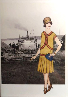 kortti ** Muotia 1920-1930-luvuilta - eril. taittokortteja