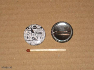 Pinball parts rintanappi 1" b2