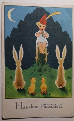 Keiju soittaa huilua pupuille ja tipuille, p. 194?