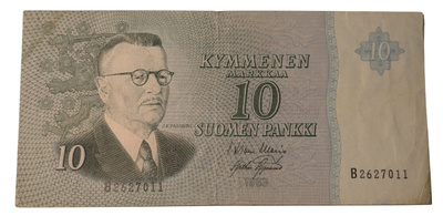10 Markkaa 1963 ilman Litt B2627011