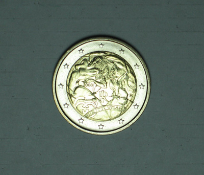 2008 ITALIA 2 euro juhlaraha Human rights  UNC laatu