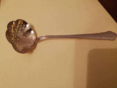 Alpakka sirotin reikä lusikka