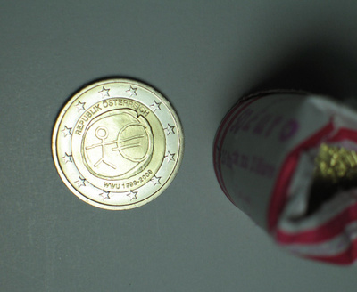 2009 ITÄVALTA 2 euro juhlaraha aihe : EMU 10V UNC laatu