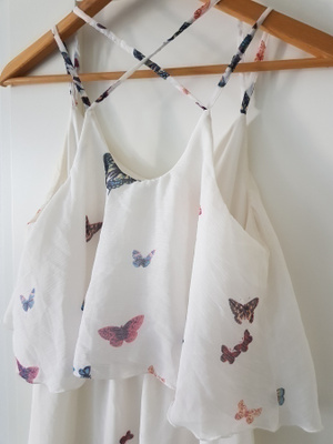 Valkoinen Only Maxi mekko / Maksimekko - koko 34 / S