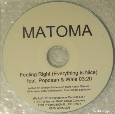 Matoma Ft. Popcaan & Wale • Feeling Right PROMO CDr-Single