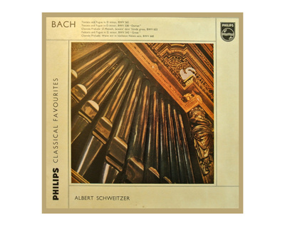 ALBERT SCHWEITZER BACH CLASSICAL FAVOURITES (Philips) LP