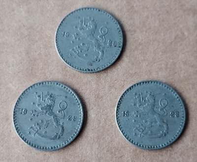 25 penniä 1928 - 3 kpl