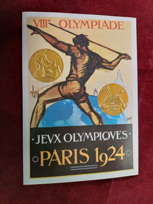 Pariisin olympiakisojen juliste 1924. Postikortti