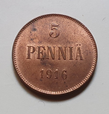 5 penniä 1916 leimakiiltoa!