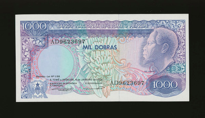 Sao Tome e Principe 1000 Dobras 4.1.1989, P62, UNC