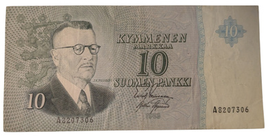 10 Markkaa 1963 ilman Litt A8207306