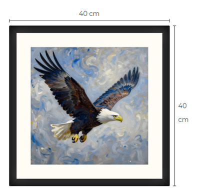 Uusi uniikki merikotka art print taulu koko 40 cm x 40 cm