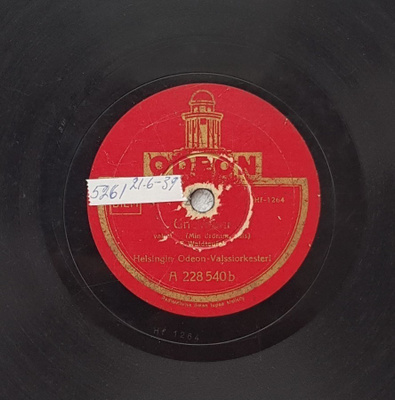 Savikiekko 1939 - Helsingin Odeon orkesteri - Odeon 228540