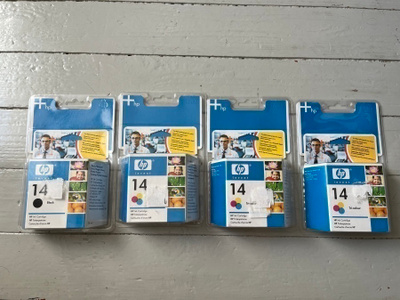 HP 14 Ink Cartridge Black (1kpl) ja Tri-color ( 3kpl)